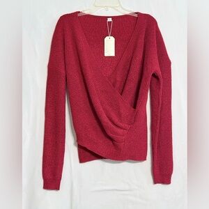 NWT Made With Love Red Long Sleeve Sweater Size XXL